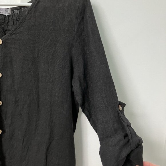 Elegant Black Button-Down Dress - Picture 2 of 7